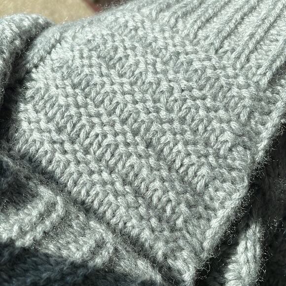 Autumn Cashmere Grey Mixed Knit Maxi Cardigan Sweater Small - Picture 4 of 8